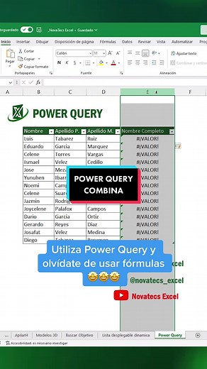 Y esta es una de sus miles funciones 😉😉😉 Concatena con power query en #excel 😎 #aprendeentiktok #fyp #fypシ #exceltips #exceltrucos #trucos #trucosrapidos #microsoft #tuto #tutorial #aprenderexcel #powerquery
