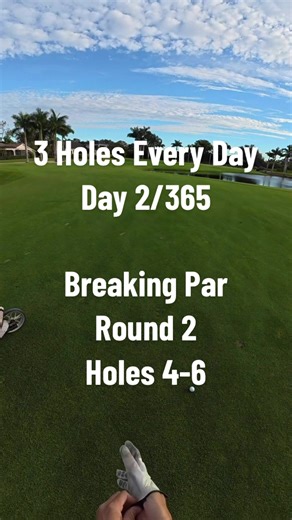 Day 2 trying to make some birdies for you guys but the wind makes it tough! Holes Played: 6 FIR: 4/5 GIR: 3/6 Total Putts: 9 Scrambling: 3/3 Total Score: Even (24) Birdies: 0 Pars: 6 Bogeys: 0 Others: 0 Handicap: I’ll post this after next round since that score has already been uploaded #golf #9holes #golfeveryday