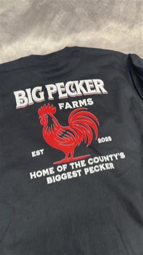 Big pecker Farms home of the counties biggest pecker. Funny farm T-shirt.. ##farmlife##farm##chickenfarm##funnyshirts##funnyshirt
