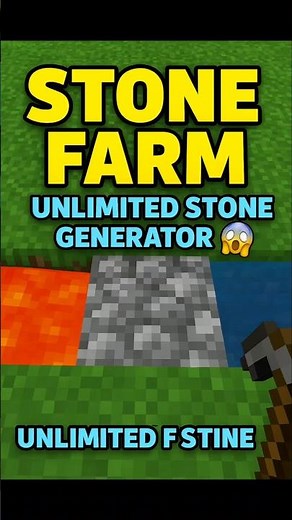 ⛏ Minecraft Automatic Stone Generator | Lava + Water Farm! l Easy Trick😱