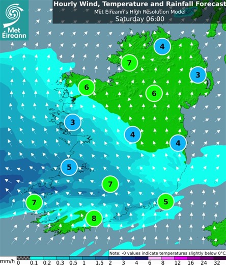 #StormDave will track near our W Atlantic coast #today bringing windy & wet weather🍃🌧️⚠️👉Over high ground in Ulster➡️is a possibility of sleet or snow early on👉Persistent & heavy rain will spread eastwards across the country through the afternoon, with spot flooding possible