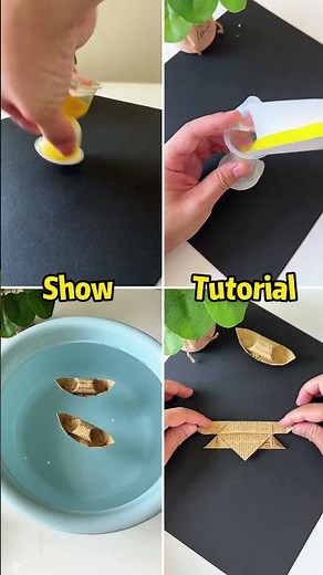 Simple handicraft, make an hourglass and origami boat with jelly shells#diy #craft #easycraft