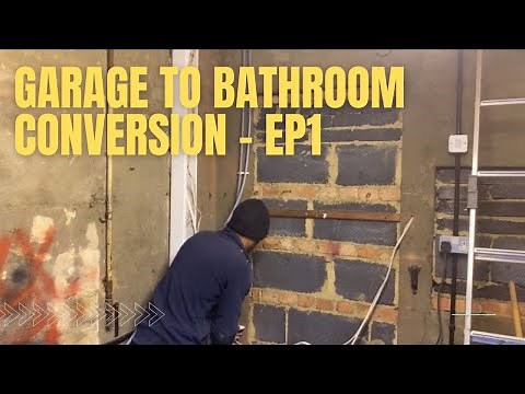 Converting a garage to a bathroom - Day 1