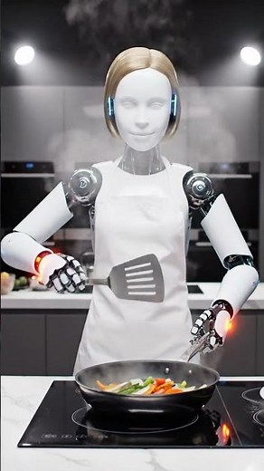 This Robot Cook Is Strangely Satisfying! 👩‍🍳🤖 #CookingRobot #FutureKitchen