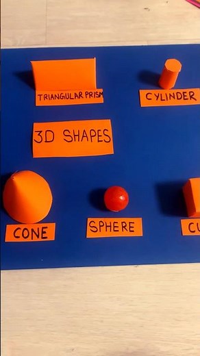 How to make 3D shapes #3dshapesmodel #cube #cuboid #sphere #3dshapes #shorts