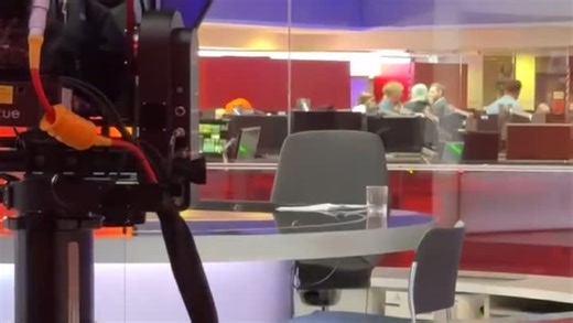 Emma Vardy prepares to present BBC News