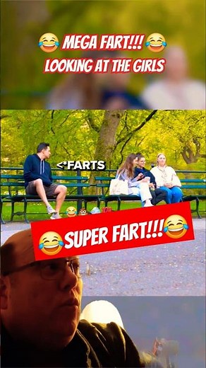 😂💯💩💨Mega fart - looking at the girls!!!😂💯💩💨Super fart!!!😂😂😂 #funny #prank #shorts