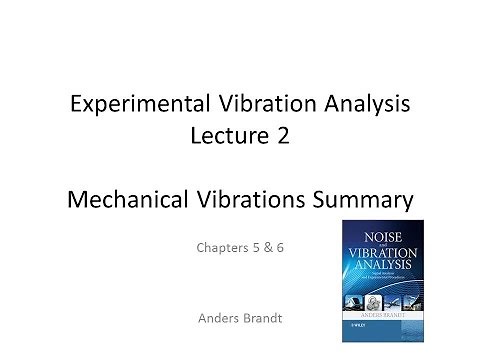 Lecture 2 of the course Experimental Vibration Analysis.