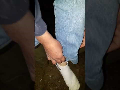 Stuck in sticky mud with my friend's Aigle rubber boots