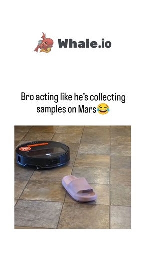 TrendTok Hub on Instagram: "The post shares a comedic video of the Roborock Saros Z70 robot vacuum's OmniGrip arm awkwardly grabbing a pink slipper multiple times before succeeding, captioned to compare its fumbling to NASA's Perseverance rover collecting Mars samples. Uploaded by liberty-themed meme account @Mericamemed on December 18, 2025, it exploded to nearly 1 million views with 10,000 likes, drawing replies that riff on everyday frustrations like failed dog poop pickups or arcade claw gam