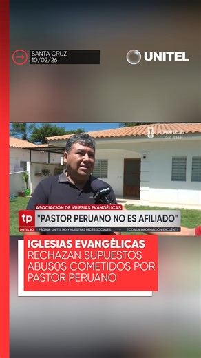 UNITEL on Instagram: "La Asociación Cristiana Evangélica informó que el pastor de nacionalidad peruana, denunciado recientemente por presuntos abus0s, no está afiliado a su asociación. Los representantes indicaron que conocieron el caso a través de redes sociales cuando el proceso ya se encontraba en instancias judiciales. #Unitel #Seguridad #Iglesia"