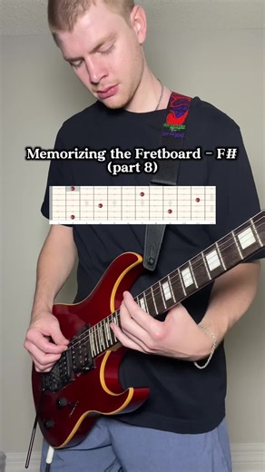 Memorizing the fretboard 🎸 F♯ notes (Part 8) If you know this, everything connects. #guitar #fretboard #guitarpractice #fsharp #learnguitar