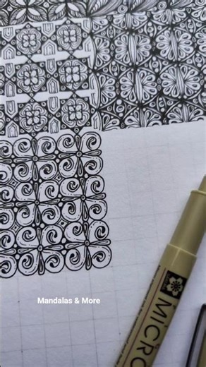 EASY ZENTANGLE PATTERN|PART 7|#art #meditativemandalaart #zentanglelegend #zenpatterns #mandalaart