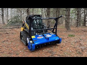 NEW HOLLAND 345 & OSMA SSQ 160 MULCHER FIRST USE. ITS A BEAST!