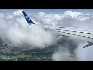 富山空港着陸 B737-800