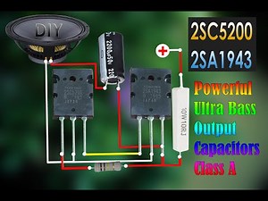 DIY Powerful Ultra Bass Audio Amplifier Using 2SC5200 and 2SA1943 / Output Capacitors