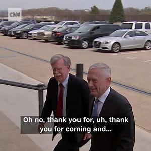 20K views · 230 reactions | Defense Secretary James Mattis decided that the best way to break the ice during his first ever meeting with President Donald J. Trump's new national security adviser John Bolton was with a joke. https://cnn.it/2GEc3jT | CNN Politics | Facebook