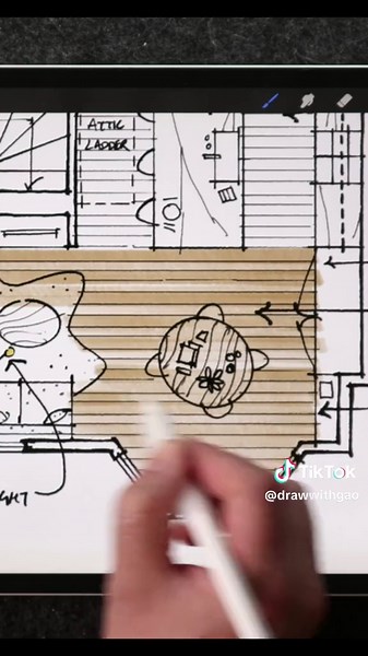 Adding Realistic Wood Floors in Procreate for iPad