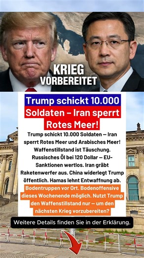 Waffenstillstand als Lüge: Trump schickt 10.000 Soldaten für die nächste Kriegsrunde! #trump