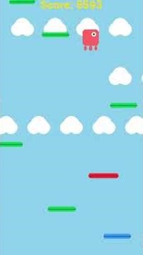 Building a Mini Doodle Jump in Python with Blue Sky | How Long Can You Survive?