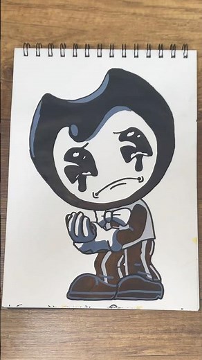 Bendy Character Drawing And Coloring 😢 #bendy #art