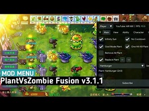 PVZFusionRH Mod Menu Apk || PlantVsZombie Fusion Ari Mx Mod Menu
