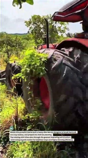 Heavy Duty Tractor Disc Harrow Breaking Tough Soil Fast 🚜 #Farming #Tractor #Agriculture
