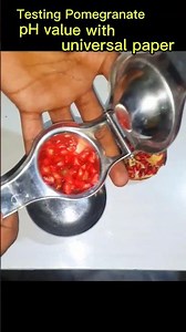 OMG Testing pomegranate pH value in Litmus paper 😱😲 #shorts​ #viralshorts​#youtubeshorts​ #trending​