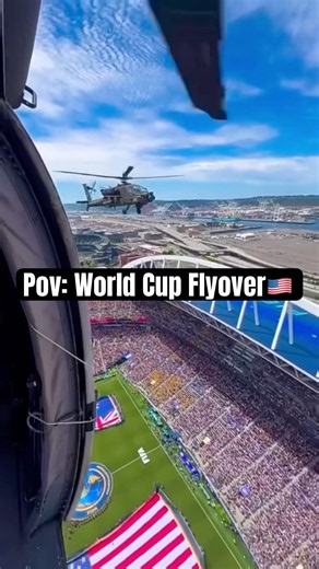 US Military Flyover at the World Cup🇺🇸 #usa #usarmy #worldcup #blackhawk