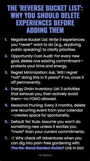 The 'Reverse Bucket List': Why You Should Delete Experiences Before Adding Them #ad (Verify Info)