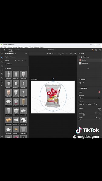 Mockup on Adobe Dimension #photography #photomagic #mockup #adobe #adobeillustrator #adobedimension #mockupdesign #product #tipphotoshop