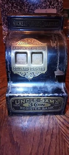 1930's Uncle Sam's 3 coin bank/ Auction/ Vintage toys
