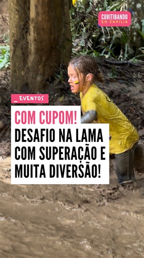 Curitibando em Família - Giovana e Mario Torquato on Instagram: "Aventura com desafios, muita lama e diversão com a colmeia! É o “Desafio na Lama do Natan por aí”! E nós temos CUPOM DE DESCONTO EXCLUSIVO! O desafio @natan.braveskids será 22/11, a partir das 9h00 em São José dos Pinhais! E os percursos e desafios são pensados de acordo com a idade da criança : 🐝 Mini Colmeia (4 e 5 anos): 1 km de pura aventura com obstáculos divertidos 🐝 Colmeia (6 a 8 anos): 2 km de superação e trabalho em equ