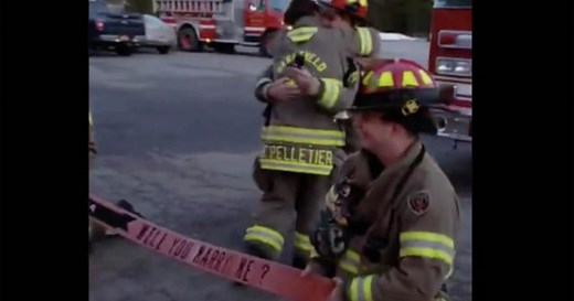 Firefighters get engaged during training drill