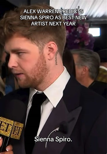 He’s right you know 🙂‍↕️ see you at next years Grammys @SIENNA SPIRO @Alex Warren @Alex Warren Clips @alexwarrenhq @alexwarrenupdates (fan page) #siennaspiro #alexwarren #grammys #bestnewartist #oliviadean