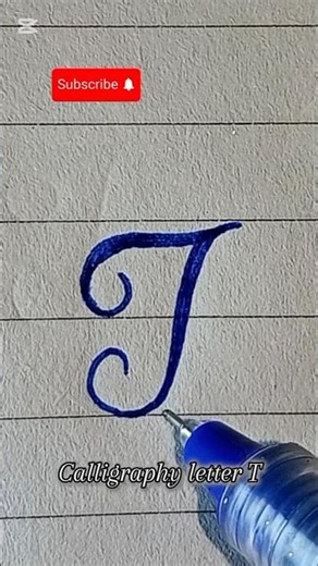 ‎How to Write Calligraphy Alphabet T Step by Step | Calligraphy T #calligraphy #handwriting #letters