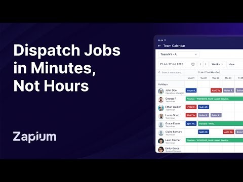 AI Powered Scheduling And Dispatch with Zapium- Dispatch Jobs in Minutes, Not Hours