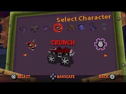 Crash Tag Team Racing PSP - All Vehicles & Outfits+Japanese Crash & PS2 Contents