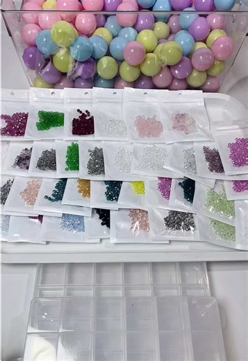 BlingBling beads lucky balls 😍🤩🥳 #luckygame #orderpacking #diy #beads #asmr