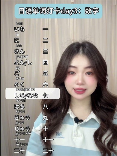 日语单词每日打卡day3：数字 #日语 #日本語 #日語 #日語單詞 #日語學習 #日語檢定 #日語課 #日语课 #日语单词 #japanese