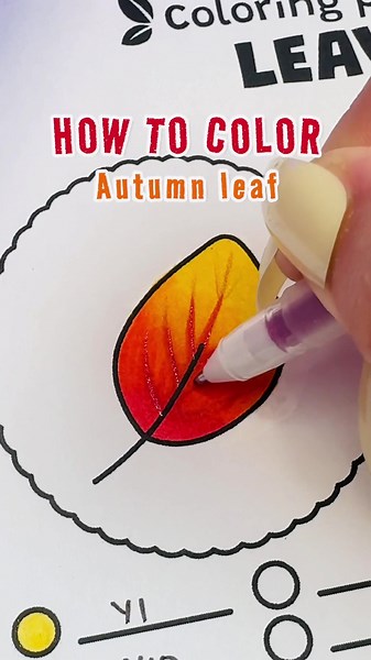 Autumn Leaf Coloring Tutorial for Halloween Fun