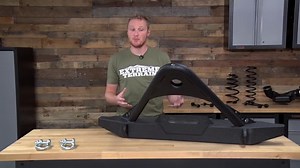 RedRock Jeep Wrangler Stubby Winch Front Bumper with Stinger Bar J104443 (87-06 Jeep Wrangler YJ & TJ) - Free Shipping