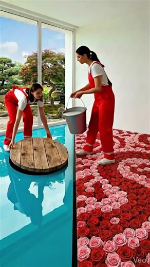 Cyan and Pink Epoxy Floor Is INSANE🔥 #epoxy #epoxyfloor #luxury