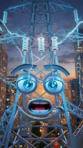 Transmission Tower Working | Electrical Basics Hindi #youtubeshorts #shorts #toonselab