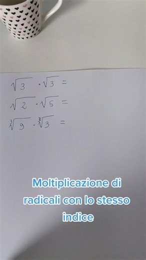 Moltiplicazione di Radicali con lo Stesso Indice