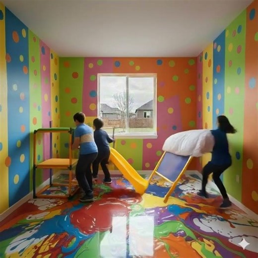 From Boring to Brilliant: Watch This Dull Room Become a Kid’s Rainbow Wonderland! #KidsRoomMakeover
