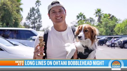 Watch: Shohei Ohtani's dog throws out first pitch at Dodgers game