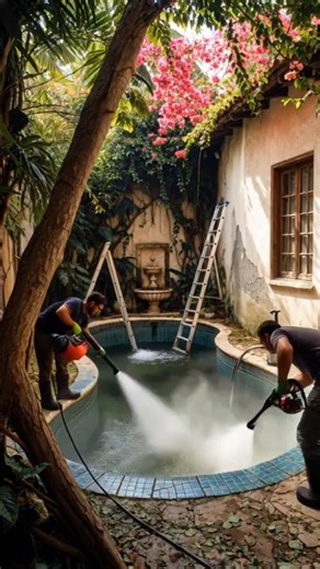 🧹clean home swimming pool 🏡🧹🧹 #viral #shorts #shortvideo @All-clearNow