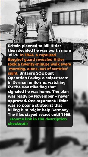 Britain Planned To Kill Hitler — Then Refused #short #history #ww2