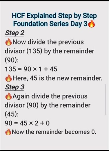 HCF using Euclid’s Algorithm explained step by step 💪#Class10Maths #FoundationSeries #Batch2027